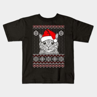 merry catmas ugly sweater Kids T-Shirt